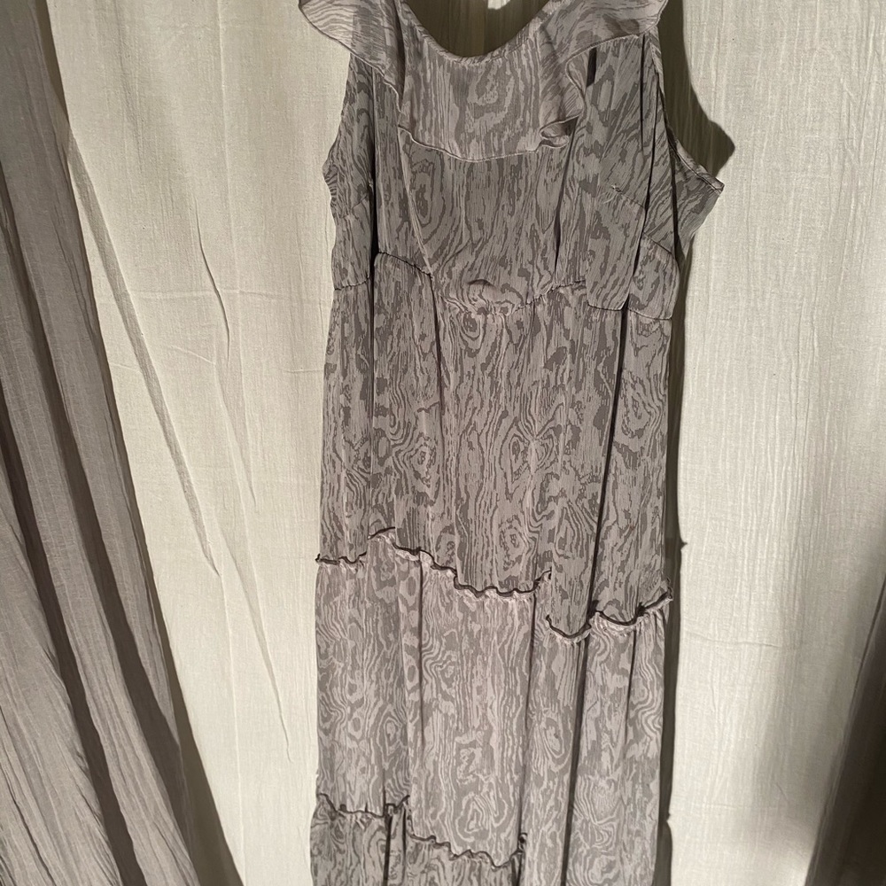 Grey Faded snake print Long Dress